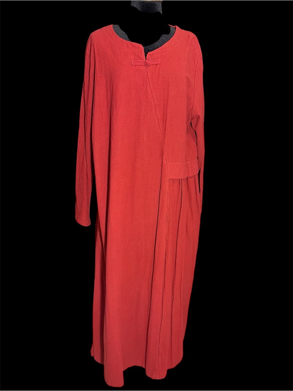 Zanzea Burnt Orange Wrap-Style Maxi Dress - Picture 3 of 4